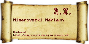 Miserovszki Mariann névjegykártya